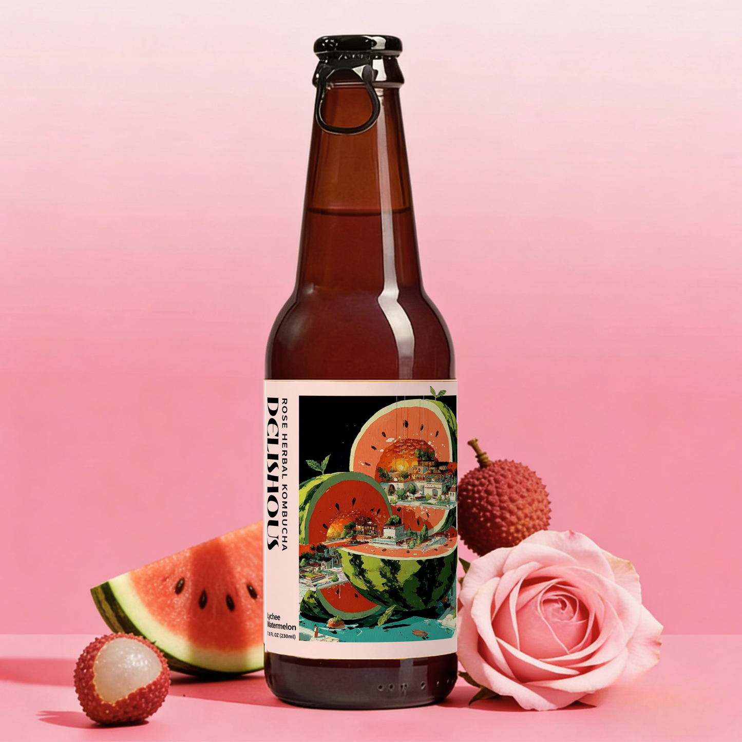 ROSE HERBAL KOMBUCHA