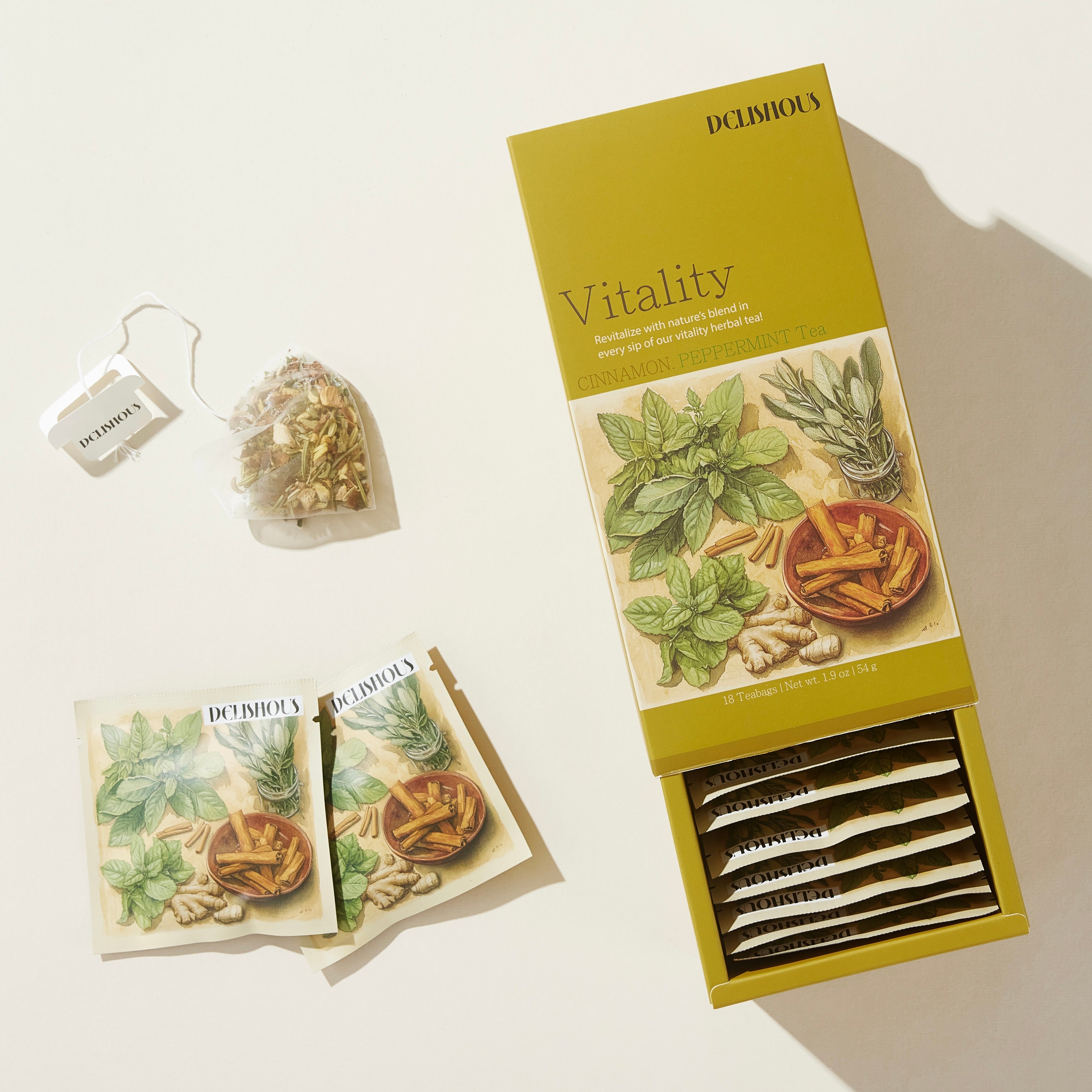 Vitality Cinnamon & Peppermint Tea – DELISHOUS